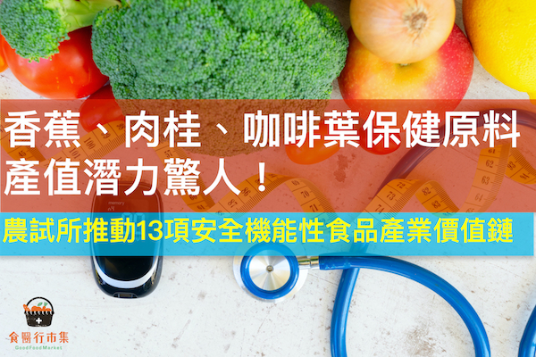 香蕉、肉桂、咖啡葉保健原料產值驚人？！ 農試所推動13項本土安全機能性食品產業價值鏈